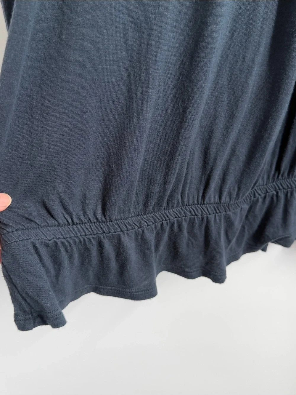 Banana Republic Navy Boatneck Relaxed Peasant Blouse
